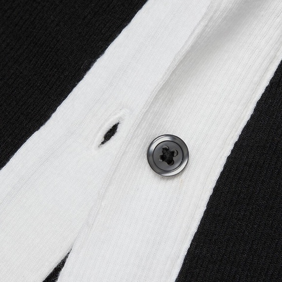 ATM Anthony Thomas Melillo Knit Contrast Sweater Cardigan   Size XS - Picture 7 of 14